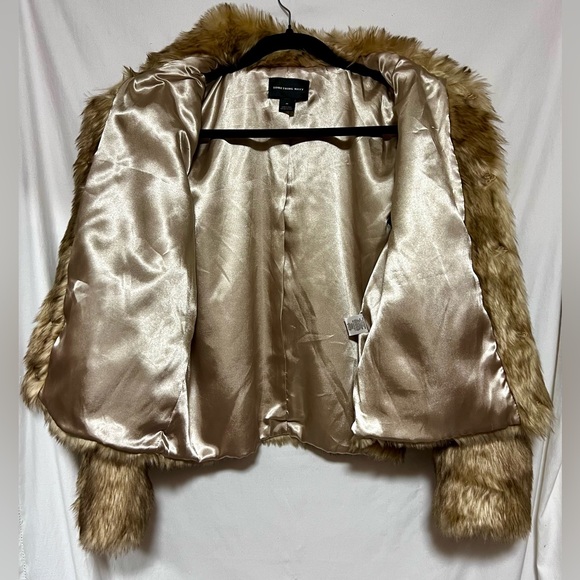 NWOT Something Navy Faux Fur Short Jacket Coat Fall Winter Luxurious SOFT - Picture 9 of 10